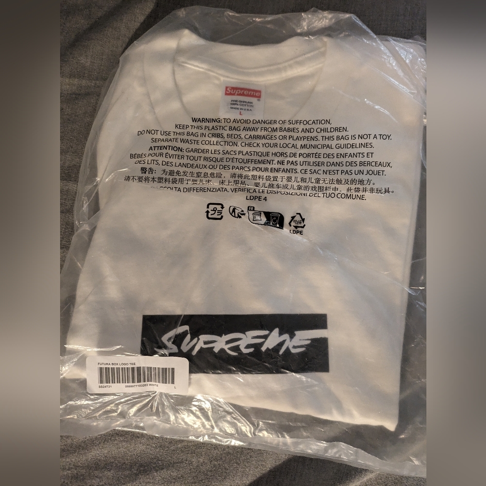 Supreme Futura Box Logo White L